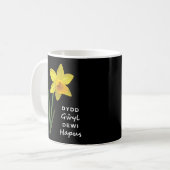 Dydd GḥDewi Hapus Happy St David's Day Kaffeetasse (Vorderseite Links)