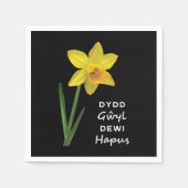 Dydd GḥDewi Hapus Happy St David's Day Serviette (Vorderseite)