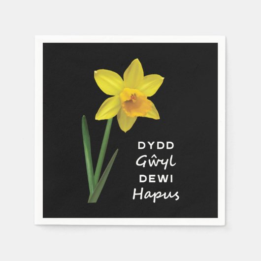 Dydd GḥDewi Hapus Happy St David's Day Serviette (Vorderseite)