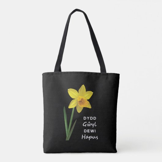Dydd GḥDewi Hapus Happy St David's Day Tasche (Rückseite)