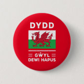 Dydd GÆDewi Hapus Happy St Davids Day 3 Button (Vorderseite)