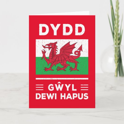 Dydd GÆDewi Hapus Happy St Davids Day 3 Karte (Vorderseite)