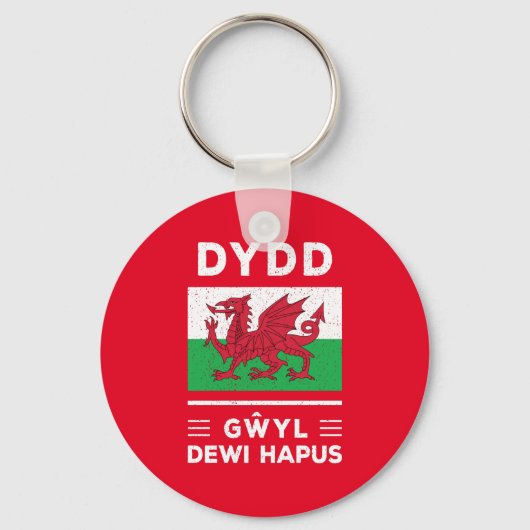 Dydd GÆDewi Hapus Happy St Davids Day 3 Schlüsselanhänger (Vorderseite)