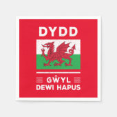 Dydd GÆDewi Hapus Happy St Davids Day 3 Serviette (Vorderseite)