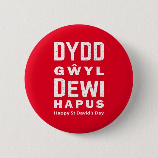 Dydd GÆDewi Hapus Happy St Davids Day 4 Button (Vorderseite)