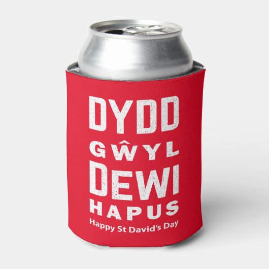 Dydd GÆDewi Hapus Happy St Davids Day 4 Dosenkühler (Kanne Vorderseite)
