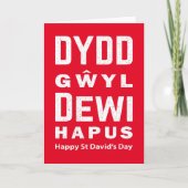 Dydd GÆDewi Hapus Happy St Davids Day 4 Karte (Vorderseite)