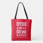 Dydd GÆDewi Hapus Happy St Davids Day 4 Tasche (Rückseite)