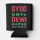 Dydd GÆDewi Hapus Happy St Davids Day 5 Dosenkühler (Rückseite)