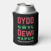 Dydd GÆDewi Hapus Happy St Davids Day 5 Dosenkühler (Kanne Rückseite)