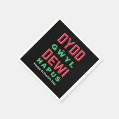 Dydd GÆDewi Hapus Happy St Davids Day 5 Serviette (Ecke)