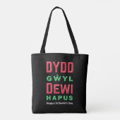 Dydd GÆDewi Hapus Happy St Davids Day 5 Tasche (Rückseite)