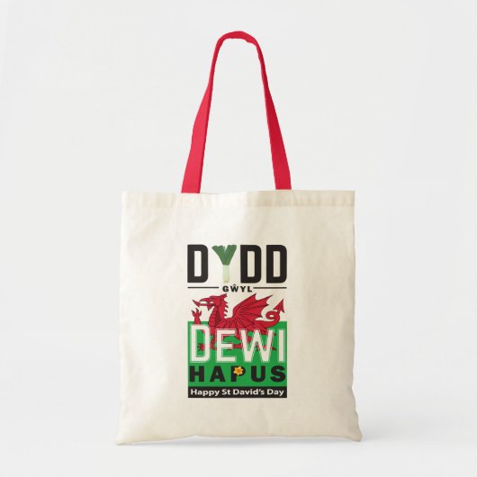 Dydd GÆDewi Hapus Happy St Davids Day 6 Tragetasche (Vorne)
