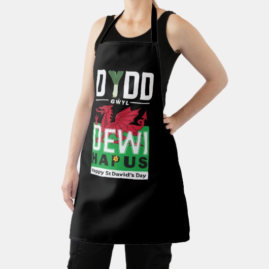 Dydd GÆDewi Hapus Happy St Davids Day 7 Schürze (InSitu)