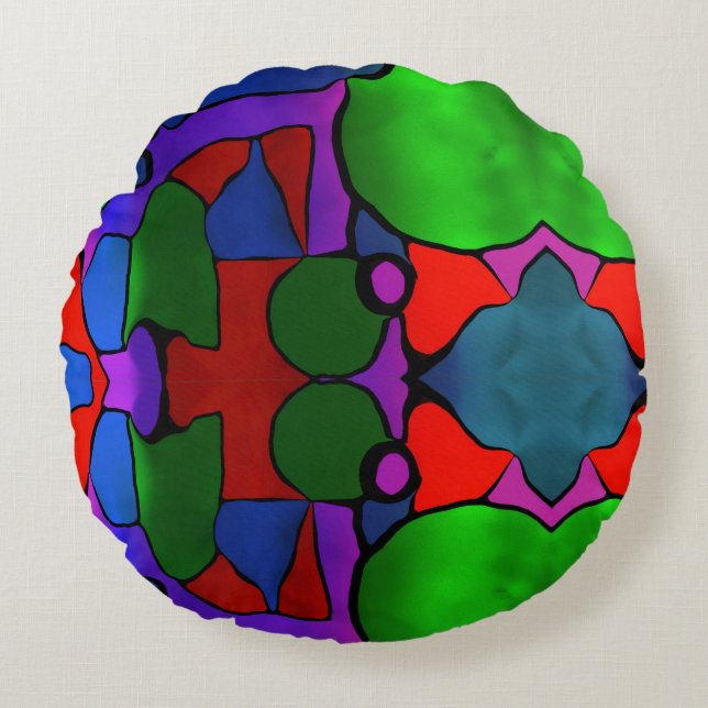 Dye bereits rundes kissen (Vorderseite)