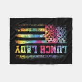 Dye Flag Lady zurück zur Schule Fleecedecke (Vorderseite (Horizontal))