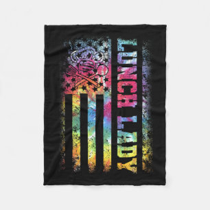 Dye Flag Lady zurück zur Schule Fleecedecke