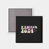 Dye Groovy Wavy Kamala Harris Harris Replace Biden Magnet (Vorderseite/Rückseite)