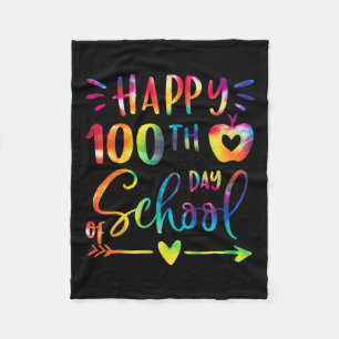Dye Happy 100. Tag der Lehrer Schüler Ki Fleecedecke