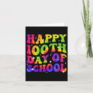 Dye Happy 100. Tag der Schule Schüler Kinder Lehre Karte