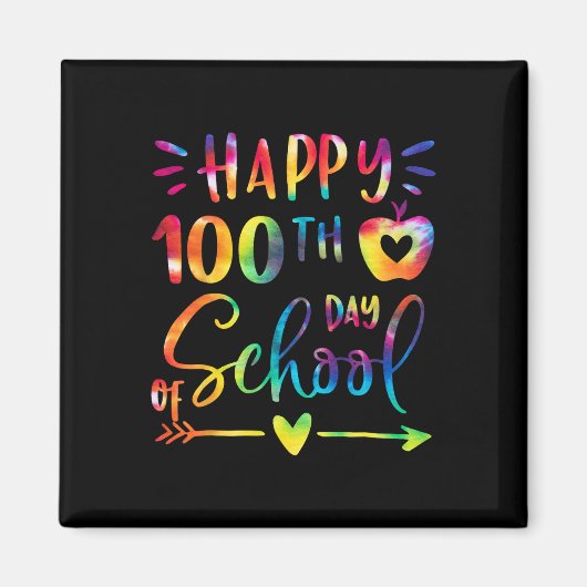 Dye Happy 100h Schultag Lehrer Sudens Kinder Magnet (Vorne)