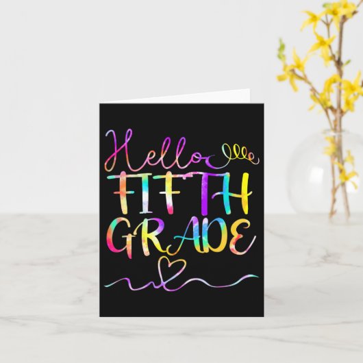 Dye Hello 5. Klasse Lehrer zurück Karte (Gelbe Blume)