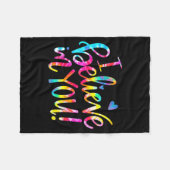 Dye Ich glaube an Sie Lehrer Testing Day Geschenk Fleecedecke (Vorderseite (Horizontal))