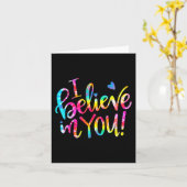 Dye Ich glaube an Sie Lehrer Testing Day Geschenk Karte (Gelbe Blume)
