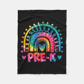 Dye Prek Teacher Rainbow Preschool Back to School Fleecedecke (Vorderseite)