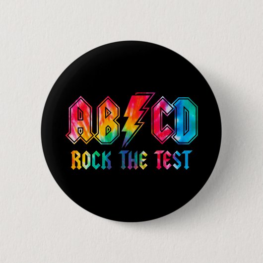 Dye Rock the test Day Exam for Teacher Stu Button (Vorderseite)