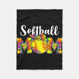 Dye Softball Mama T-Shirt Softball Game Day Vibes  Fleecedecke