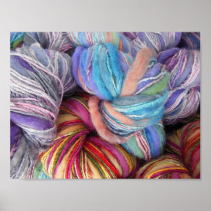 Dyed Knitting Yarn Poster