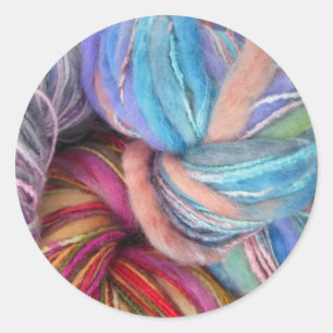 Dyed Knitting Yarn Runder Aufkleber