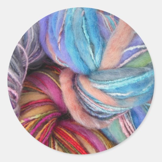 Dyed Knitting Yarn Runder Aufkleber (Vorderseite)