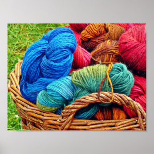 Dyed Wool zum Knittern Poster