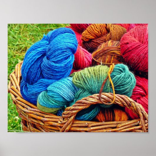Dyed Wool zum Knittern Poster (Vorne)