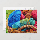 Dyed Wool zum Knittern Postkarte (Vorne/Hinten)