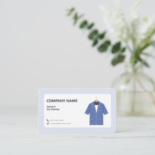 Dyeing & Dry Cleaning Visitenkarte (Stehend Vorderseite)