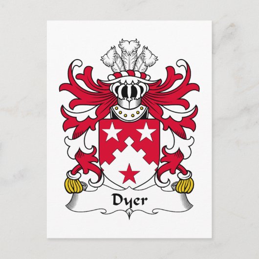 Dyer Familienwappen Postkarte (Vorderseite)