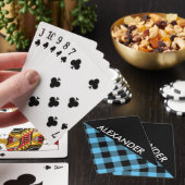 DYI BG Blk Buffalo Kariert 2 Bold Dreiecke Diag SB Spielkarten (In Situ)