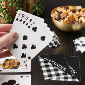 DYI BG Blk Buffalo Kariert 2 Dreiecke Diag Weiß Spielkarten (In Situ)