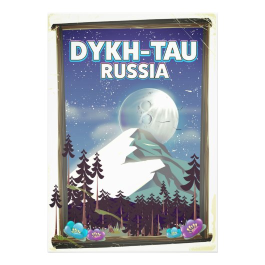 Dykh-Tau Russland Reiseplakat. Fotodruck (Vorne)
