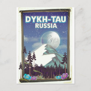 Dykh-Tau Russland Reiseplakat. Postkarte