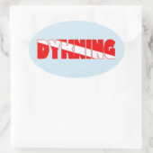 Dykning (Dänisch) Ovaler Aufkleber (Tasche)