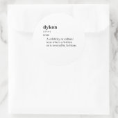 DYKON RUNDER AUFKLEBER (Tasche)