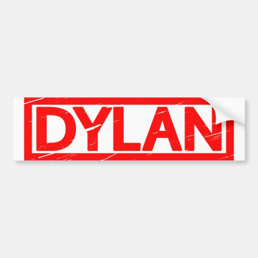 Dylan Briefmarke Autoaufkleber (Vorne)