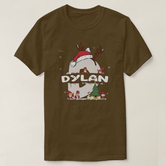 Dylan Christmas w Dylan Name für lustige Weihnacht T-Shirt (Design vorne)