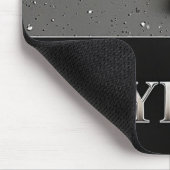 Dylan Chrome Namensschild mit flüssigen Metalltrop Mousepad (Ecke)
