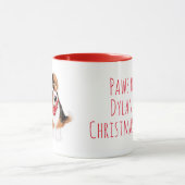 Dylan, die Corgi Welpen Weihnachts-Tasse Tasse (Zentrum)