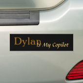 Dylan ist mein Kopilot Autoaufkleber (Auf Auto)